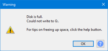 Warning - disk is full - Yellow-Zone.png