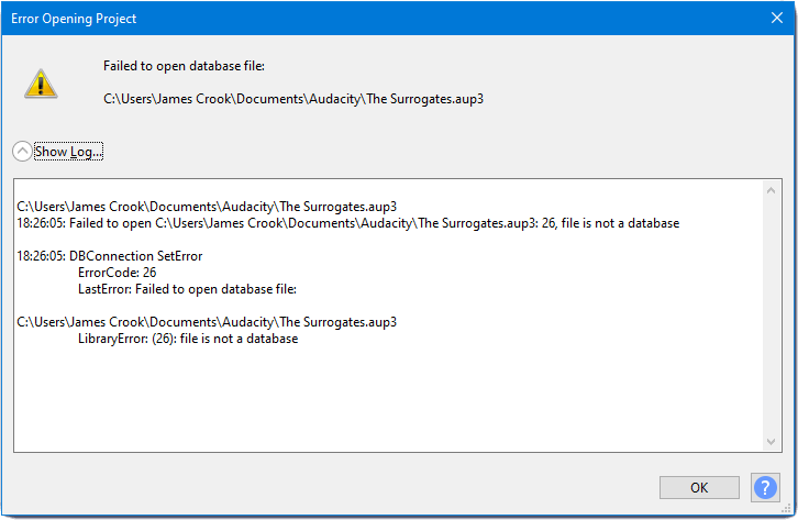 Failed to open database file - log.png